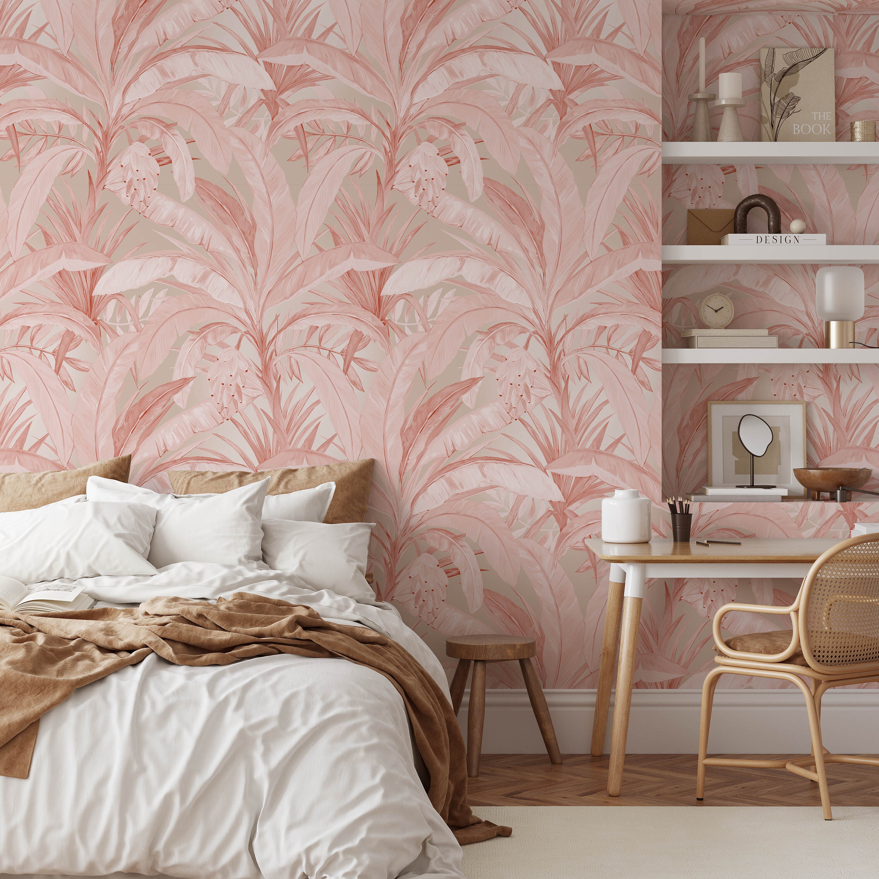 Pink Tropical Jungle Wallpaper Unique Rose Gold Aesthetic - Etsy Israel Pink Tropical Jungle Wallpaper Unique Rose Gold Aesthetic - Etsy Israel