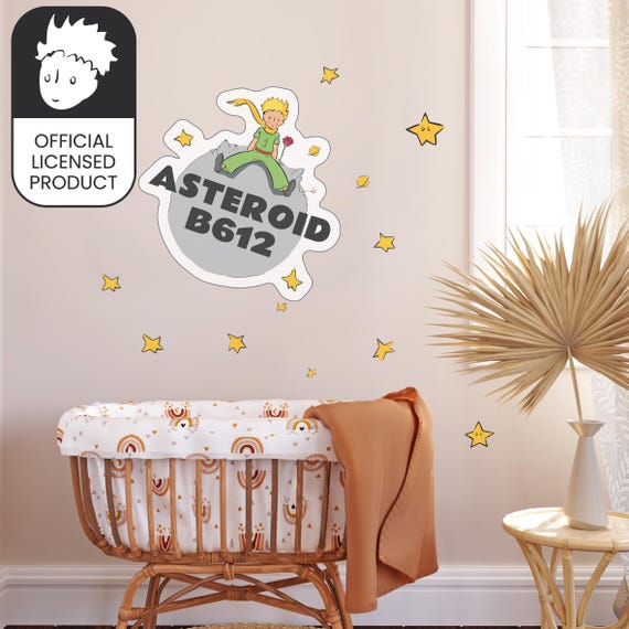 Little Prince Asteroid B612 Wall Stickers | Official Licensed Nursery Decals | Kids Room Decor | Eco-Friendly