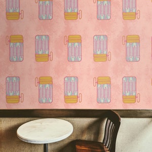 Carta da parati Pop Art con Pesci - Design Unico per Decorazioni Moderne e Audaci