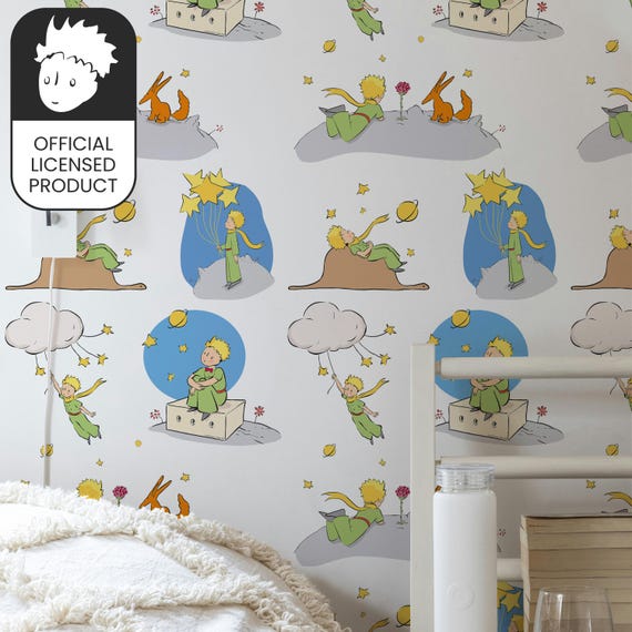 Official Little Prince Clean Wallpaper - Modern Minimalist Pattern for Kids Room & Nursery Decor