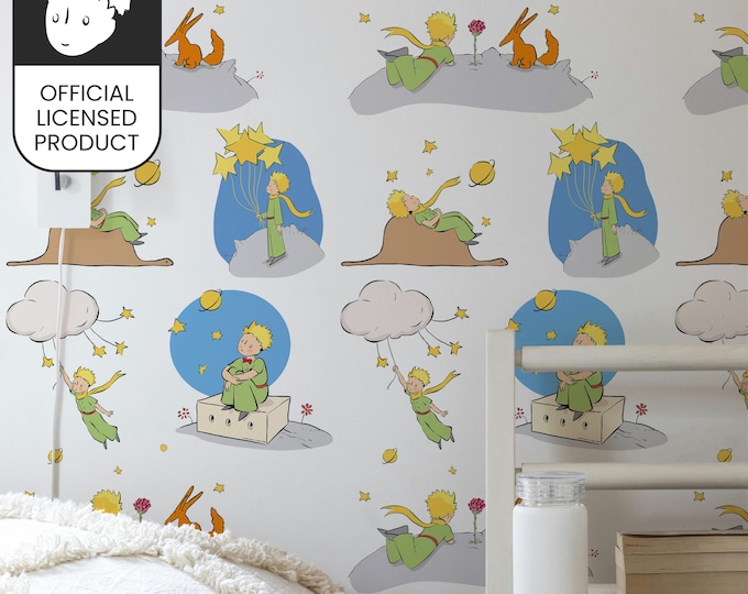 Official Little Prince Clean Wallpaper - Modern Minimalist Pattern for Kids Room & Nursery Decor