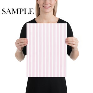 Carta da parati a Righe Rosa e Bianche SAMPLE A3