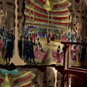 Carta da Parati Opera con Attori e Ballerine