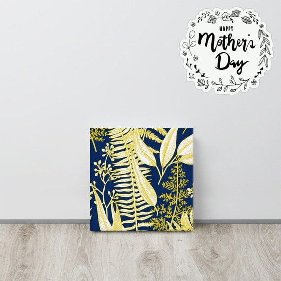 Botanical Fern Canvas useful gifts also for coffee bar decor, aesthetic framed home inspo