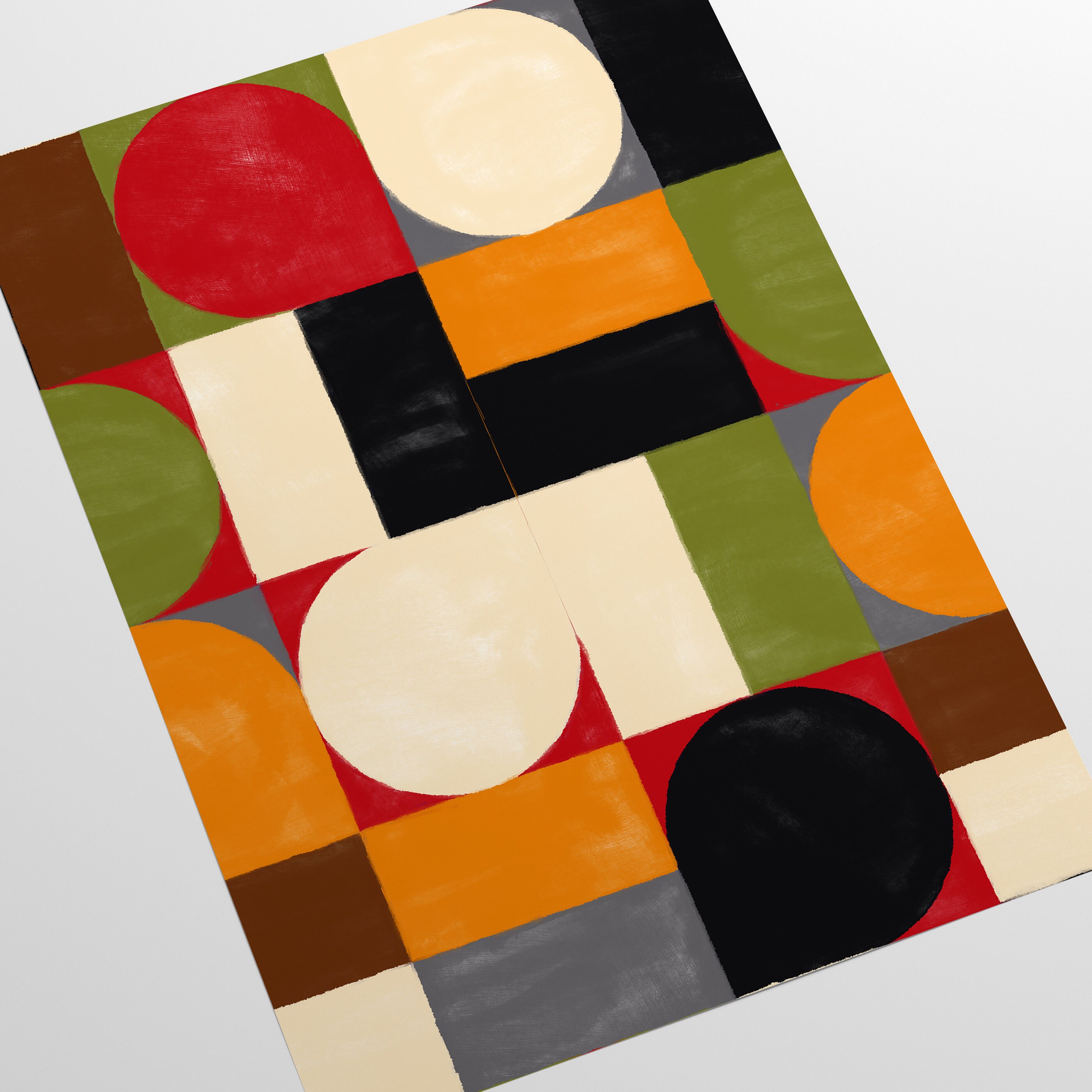 Mid Century Modern Retro Wallpaper, Vintage Geometric Wallpaper