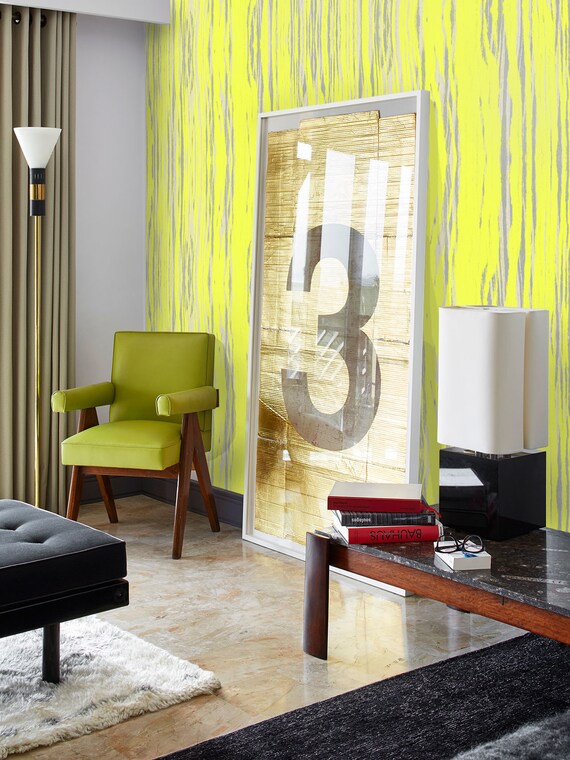 Téléchargement gratuit Images Yellow Wallpaper Grunge Wallpaper Fluo Wallpaper Removable Etsy actualisé salutations