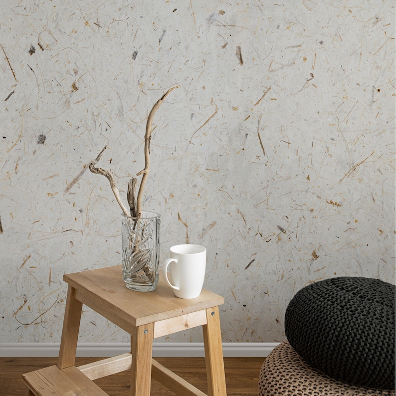 Wall Texture Rag Handmade Paper Texture Wallpaper & Rag Paper Wall Art - Unique Eco ...