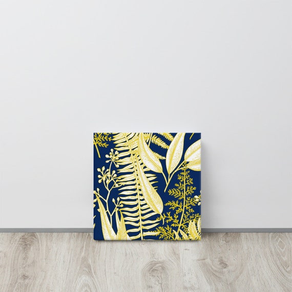 Botanical Fern Canvas useful gifts also for coffee bar decor, aesthetic framed home inspo