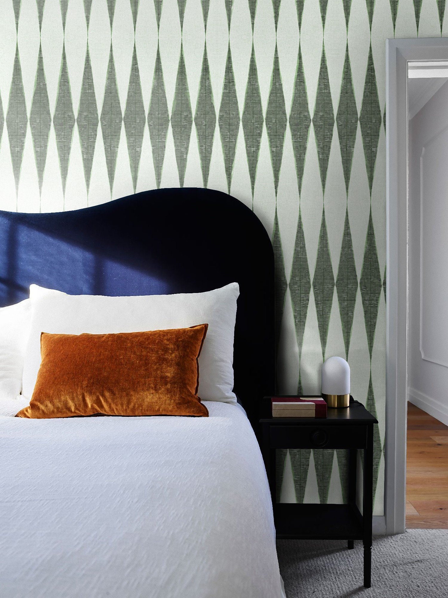 Retro Wallpaper, Mid Century Modern Wallpaper, Geometric Print, Boho Chic