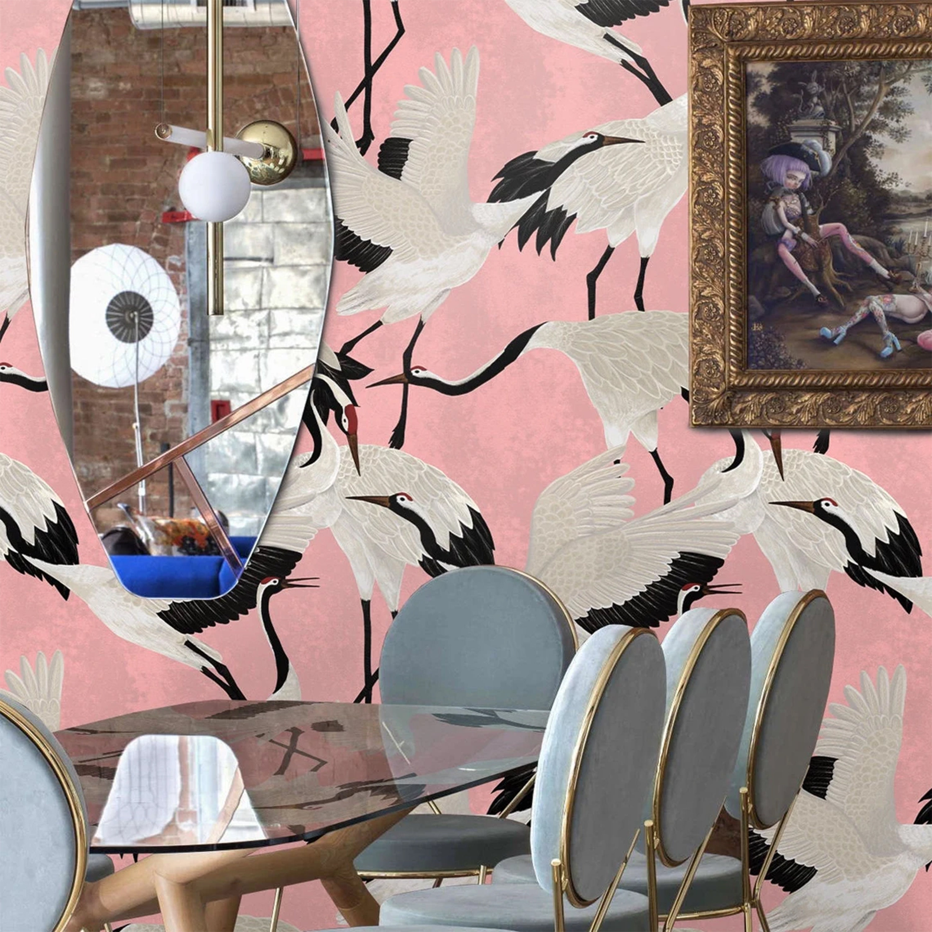 Heron Print Wallpaper, GUCCI® US