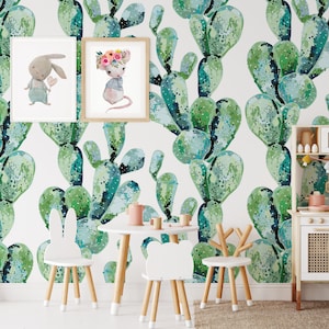 Carta da Parati Cactus per Cameretta Bambini