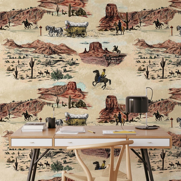 Western Wallpaper Border - Etsy