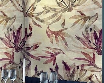 Seaweed Kelp Forest Wallpaper, Coastal Botanical Wall Decor in Earth Tones