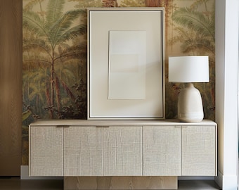 Tropical Jungle Wallpaper Mural - Vintage Botanical Rainforest Design on Eco-Friendly Paper, Perfect for Nature Lovers & Home Decor