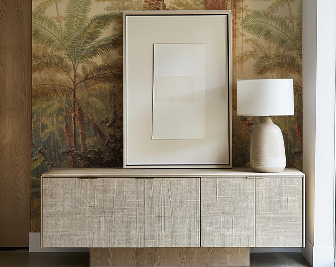 Tropical Jungle Wallpaper Mural - Vintage Botanical Rainforest Design on Eco-Friendly Paper, Perfect for Nature Lovers & Home Decor