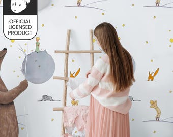 Official Little Prince Aviator Story Wallpaper - Complete Narrative Pattern for Kids Room & Library Decor