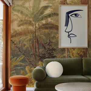 Carta da Parati Giungla Tropicale – Murale Botanico Vintage in Carta Ecologica.