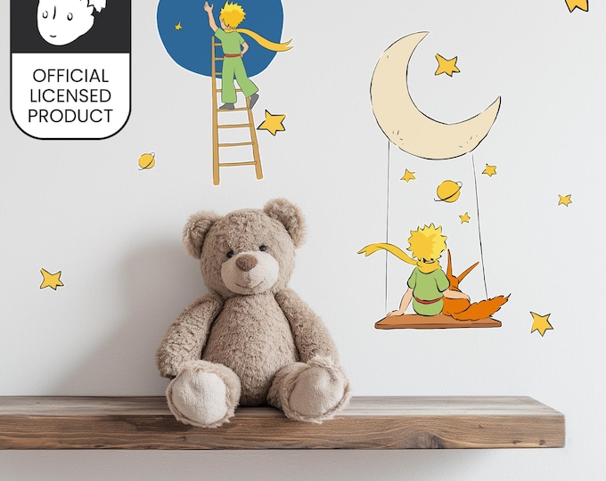 Little Prince Ladder Wall Stickers | Official Licensed Nursery Decals | Kids Room Decor | Eco-Friendly