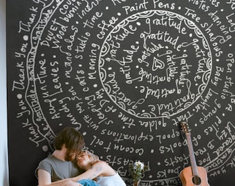 Black and white Yoga Decor Mandala Wallpaper, Mindfulness Wall Art, Dark Background Wall Covering