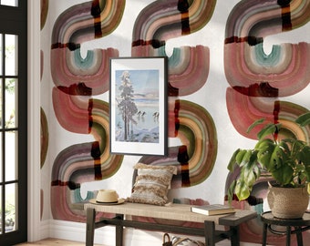 Giant Multicolor Watercolor Strokes Wallpaper - Vibrant and Artistic Design - WALLPAPERS4BEGINNERS