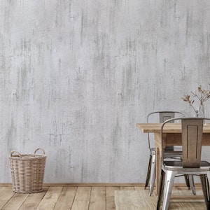Carta da parati effetto Muro Industriale cemento grigio