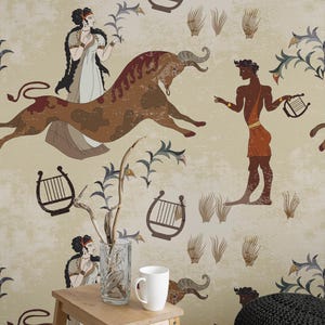 Carta da Parati Antica Grecia, Decorazione Murale Storica, Atmosfera Culturale