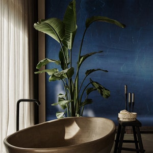 Carta da Parati di Lusso Effetto Marmo Blu Notte - Texture Elegante Astratta - Decorazione Murale Moderna e Raffinata