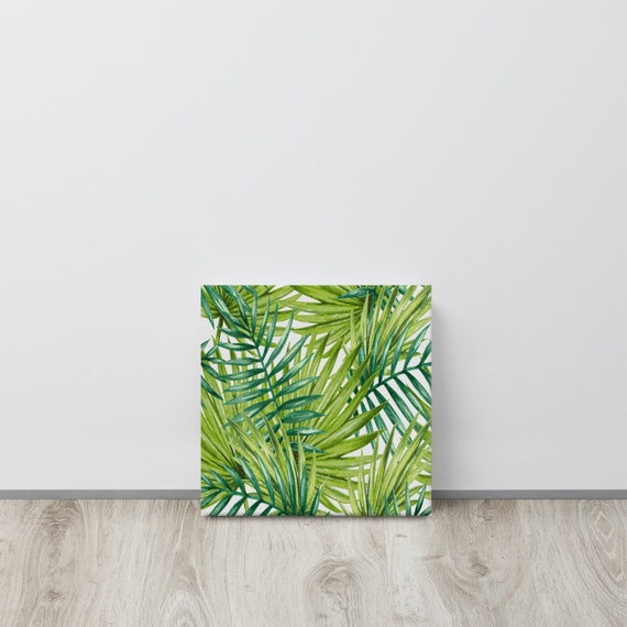 Tropical Print Canvas useful gifts also for coffee bar decor, aesthetic framed home inspo