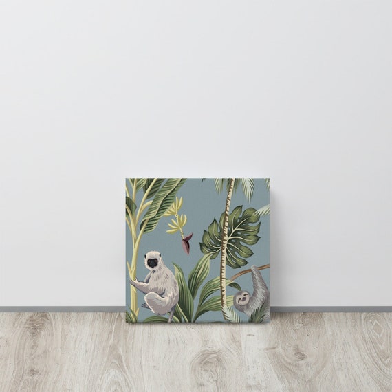 Tropical Jungle  Canvas useful gifts also for coffee bar decor, aesthetic framed home inspo