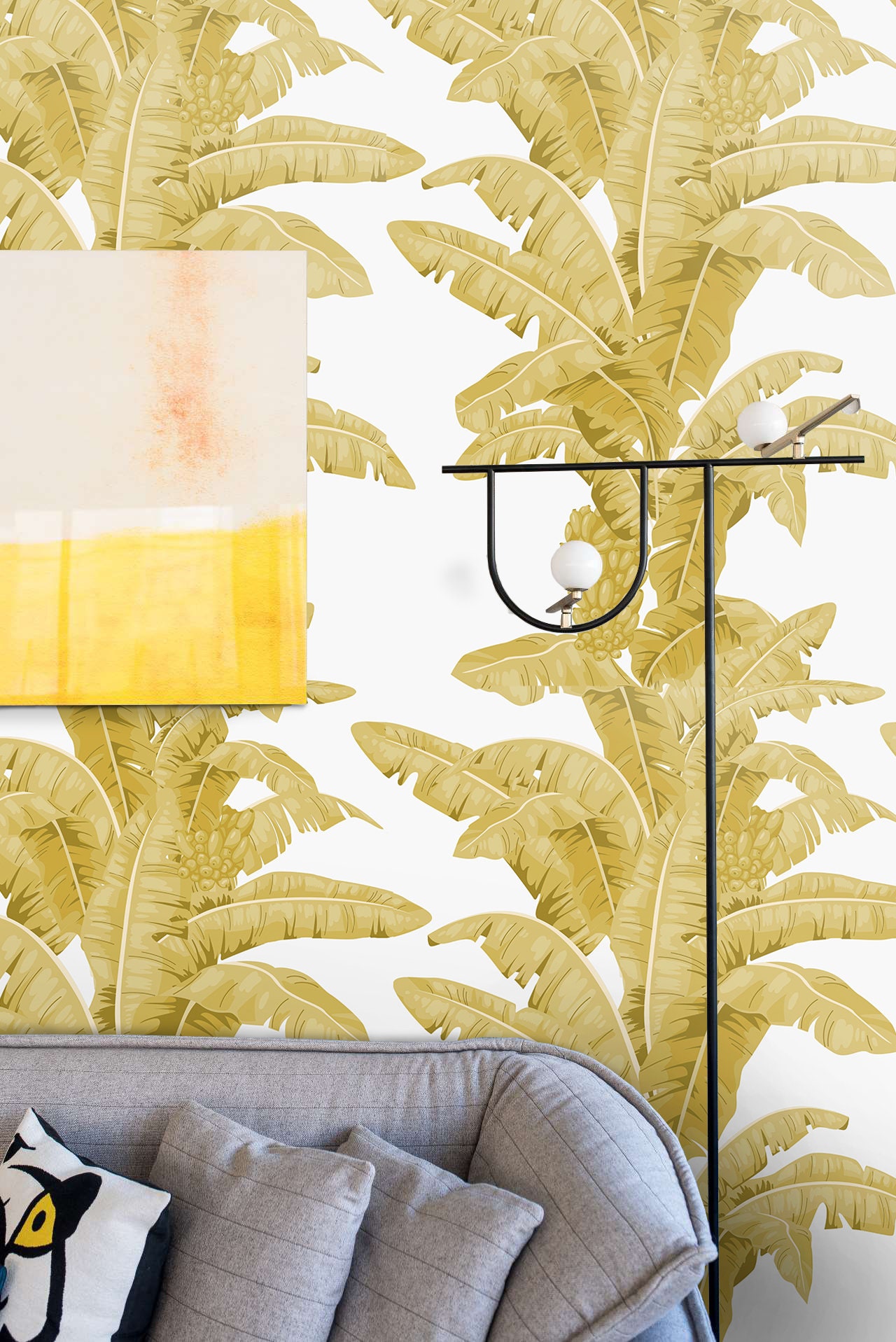 Tropical Palm Leaf Print Wallpaper