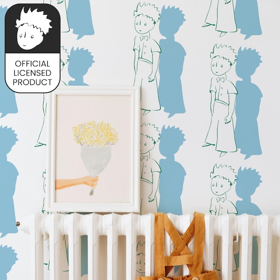 Official Little Prince Silhouette Wallpaper – Exclusive Licensed Design by Antoine de Saint-Exupéry – Eco-Friendly & Easy to Apply