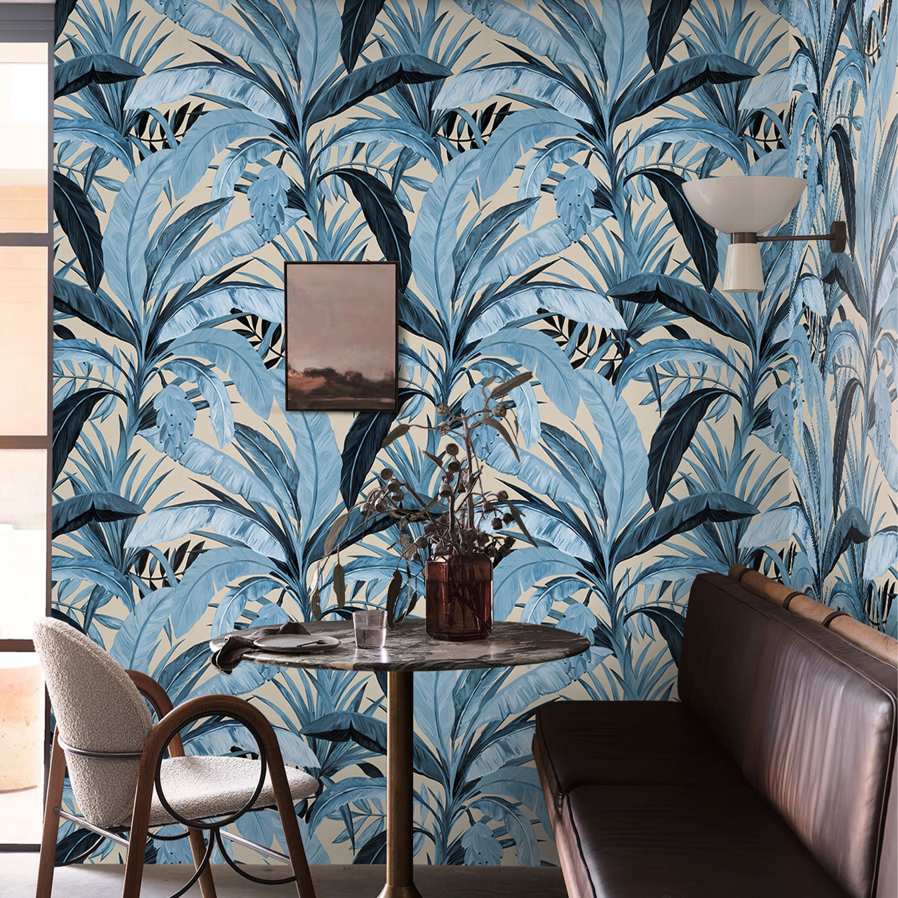 Blue Palms Wallpaper buy at the best price with delivery  uniqstiq