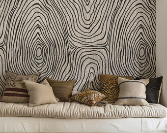 Extra Large Boho Rug Carpet - Natural Tones Geometric Minimalist Decor for Living Room & Bedroom Wall or Floor Covering