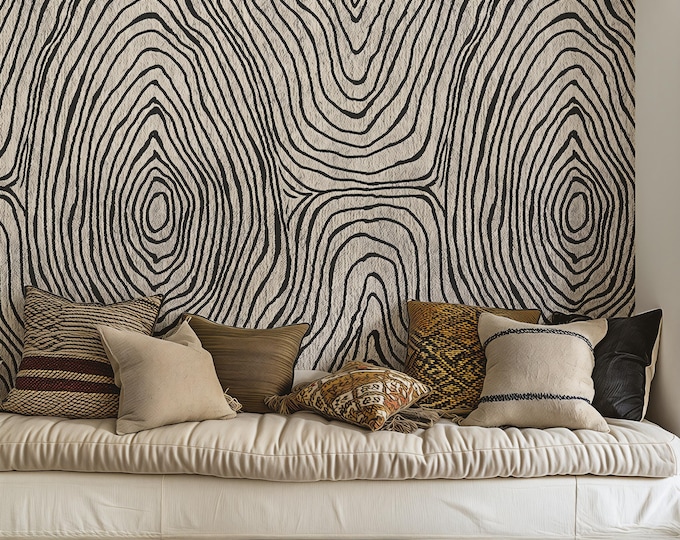 Extra Large Boho Rug Carpet - Natural Tones Geometric Minimalist Decor for Living Room & Bedroom Wall or Floor Covering