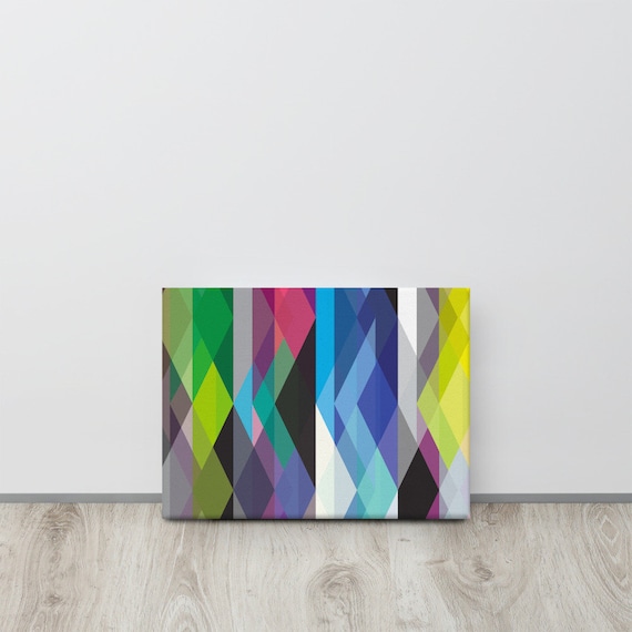 Colored Prisms  Canvas useful gifts also for coffee bar decor, aesthetic framed home inspo