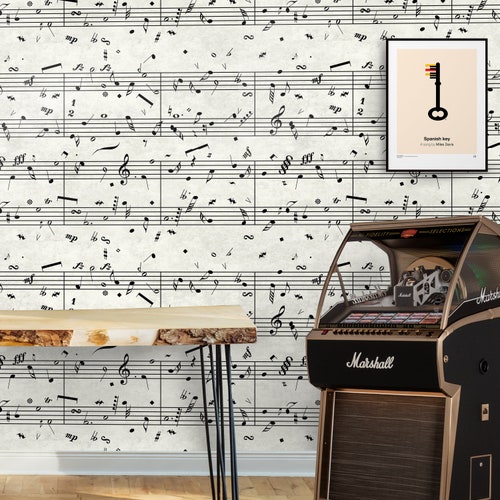 Otomi Wallpaper Mexico Springtime Gray White Large Scale by Etsy