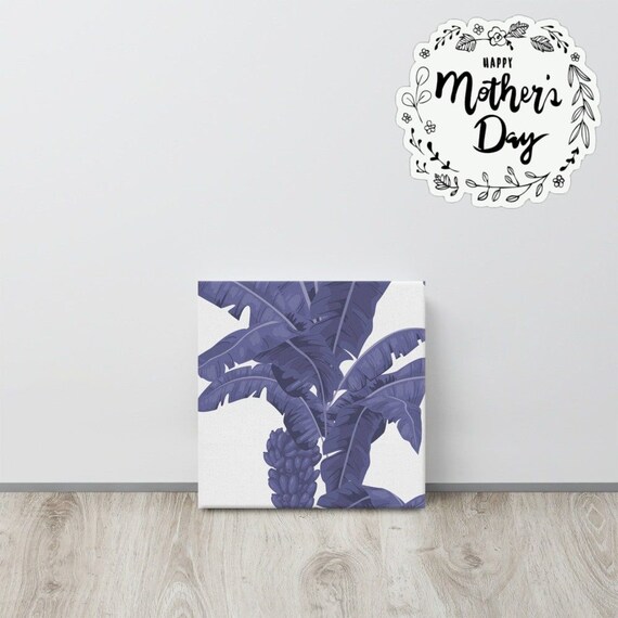 Tropical Palm Canvas useful gifts also for coffee bar decor, aesthetic framed home inspo