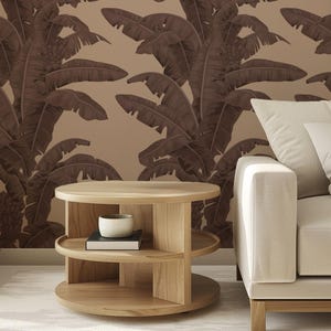 Carte da parati Palme Tropicali in Beige e Marrone