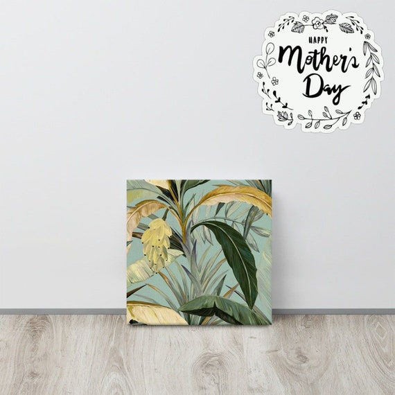 Banana Plant  Canvas useful gifts also for coffee bar decor, aesthetic framed home inspo