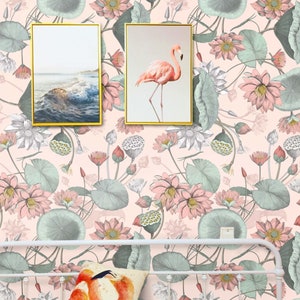 Carta da Parati Loto in Acquarello Shabby Chic