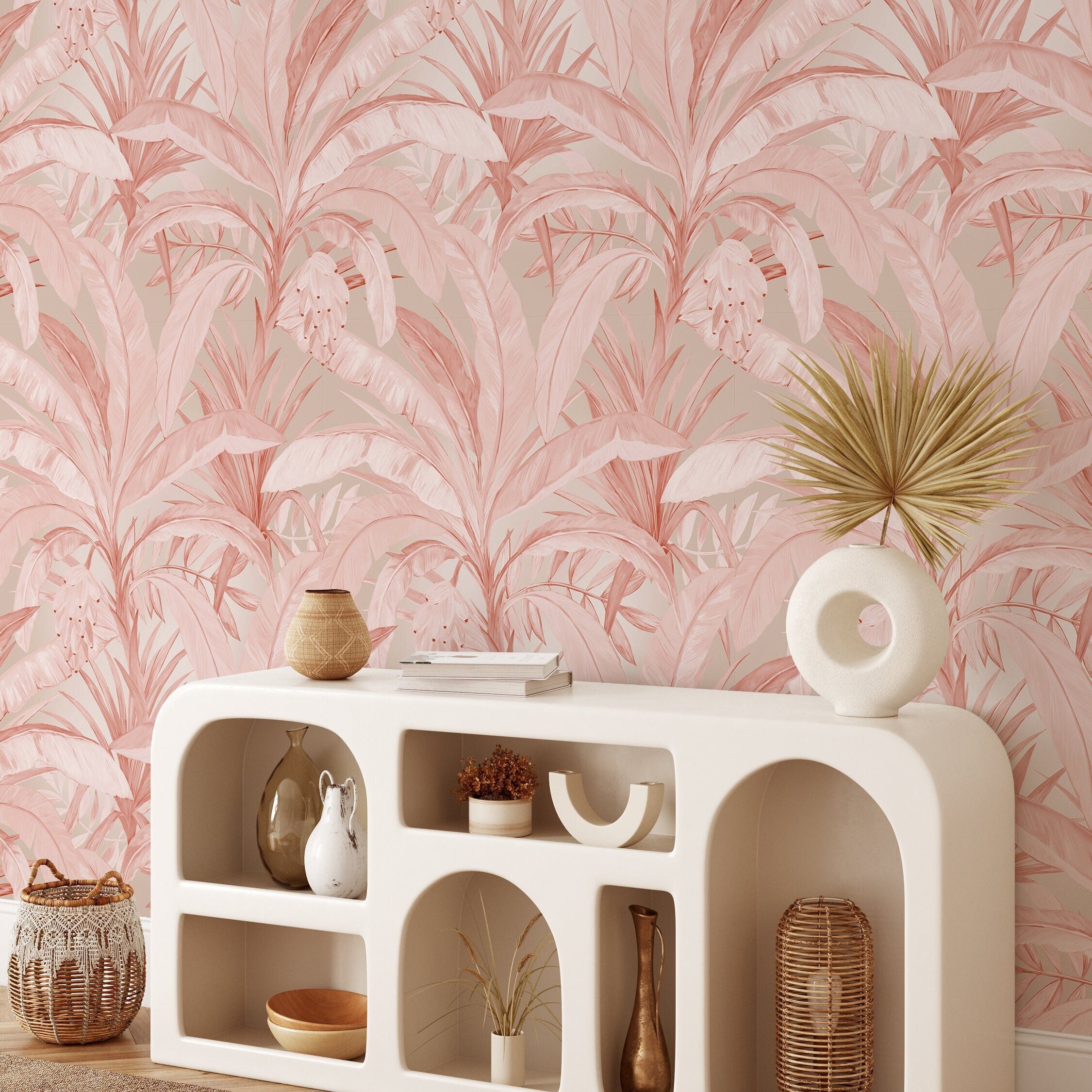 Colours Maya Blush Damask Mica effect Smooth Wallpaper  DIY at BQ