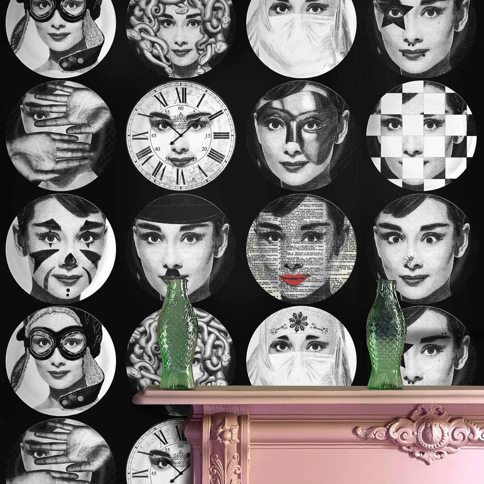 Louis Vuitton X Fornasetti 21AW Mural Plate Set of 6 Art Print