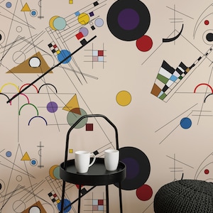 Carta da Parati Geometrica colorata Arte Moderna