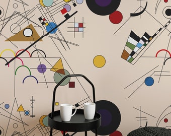 Modern Artistic Expressionist Wallpaper, Art Wall Decor