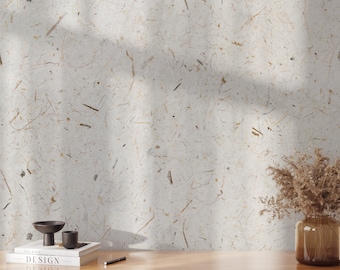 Handmade Paper Texture Wallpaper & Rag Paper Wall Art - Unique Eco-Friendly Wall Decor for Home, Office, Craft Projects