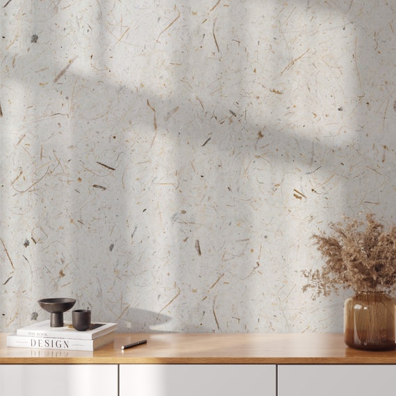 Handmade Paper Texture Wallpaper & Rag Paper Wall Art - Unique Eco-Friendly Wall Decor for Home, Office, Craft Projects