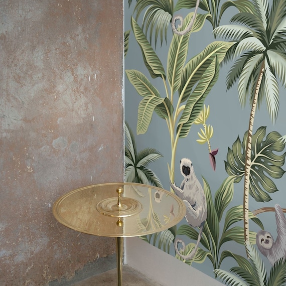 Tropical Forest Jungle Wallpaper for Nursery or Kids Room Decor