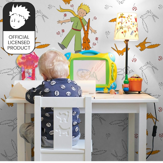 Official Little Prince Fox Play Wallpaper - Dynamic Orange Pattern for Kids Room & Playroom Decor