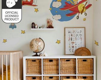 Little Prince Airplane Wall Stickers | Official Licensed Nursery Decals | Kids Room Decor | Eco-Friendly