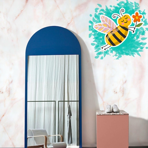 Blush Pink Marble Wallpaper for Baby Girl Nursery Decor, Boho Decor Bedroom Wallpaper